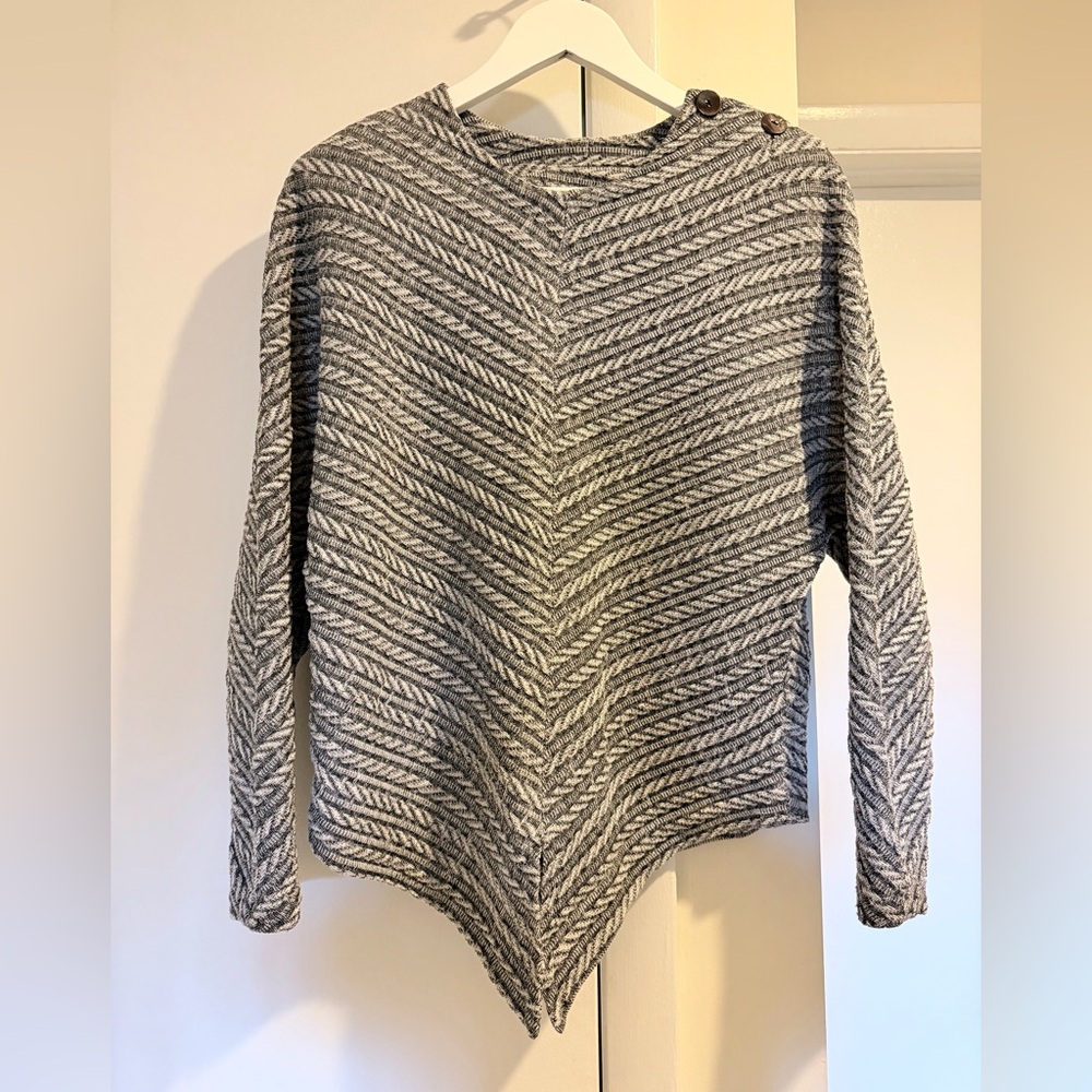 Vintage Herringbone/Chevron Knit with Button Shoulder
